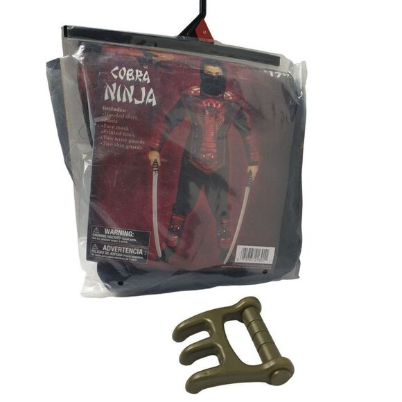 Rubies Boys Cobra Ninja Costume Deluxe Complete Set Plus Claw  M(8) NWT - Picture 3 of 6